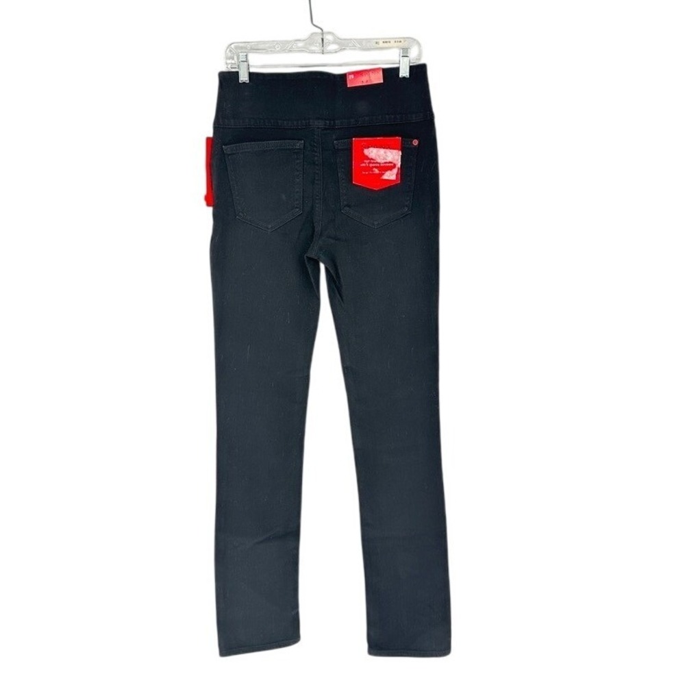 Spanx The Signature Straight Jeans Womens 29 Black High Rise Pull On FD2114 - Picture 2 of 7